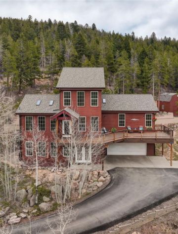 Luxury mountain estate in Evergreen Colorado with panoramic views and equestrian facilities