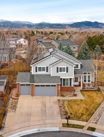 High-end residential property in Golden CO with foothill views and custom interior design